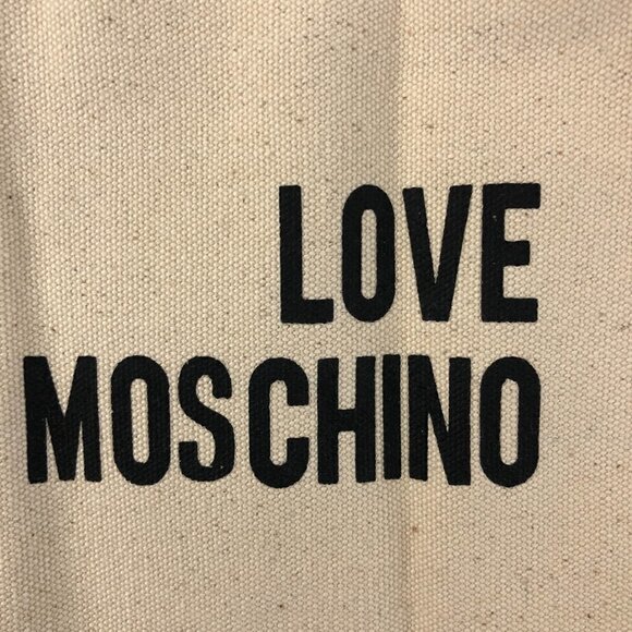 Love Moschino Canvas Shopper Bag Metal Handles with Box. Unisex - Picture 5 of 16